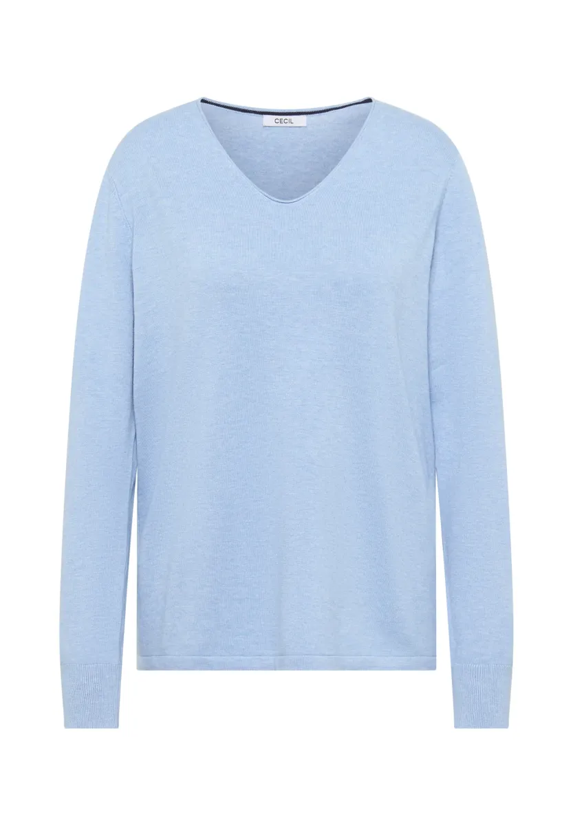 BASIC - Strickpullover - blau