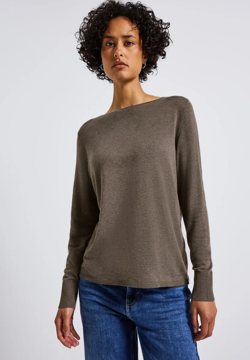 BASIC - Strickpullover - braun