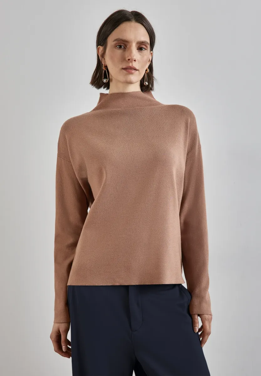 BASIC - Strickpullover - braun