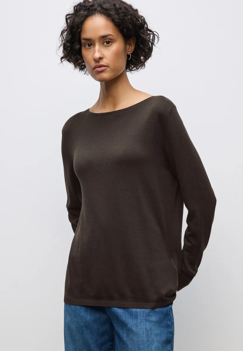 BASIC - Strickpullover - braun