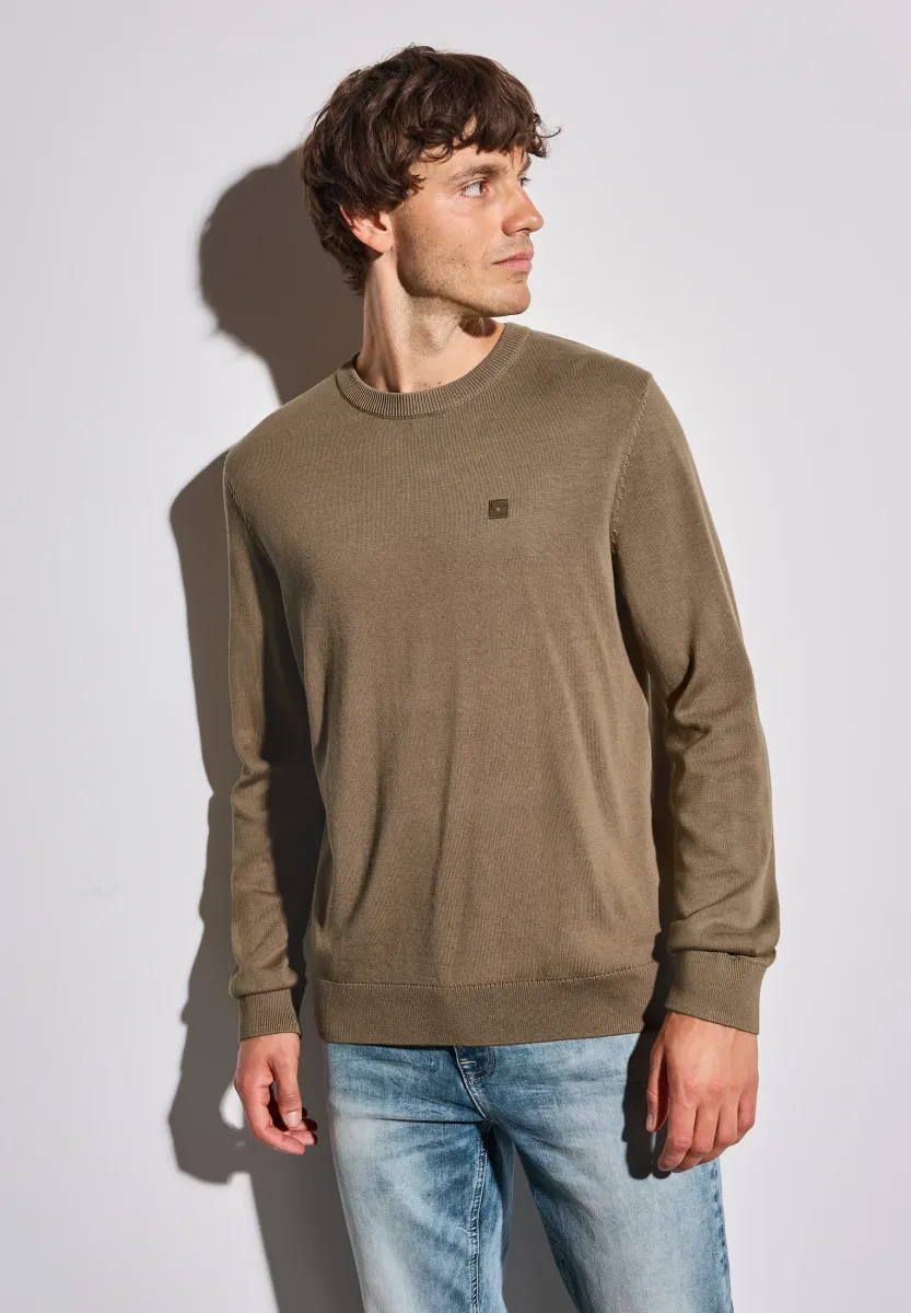 BASIC - Strickpullover - braun