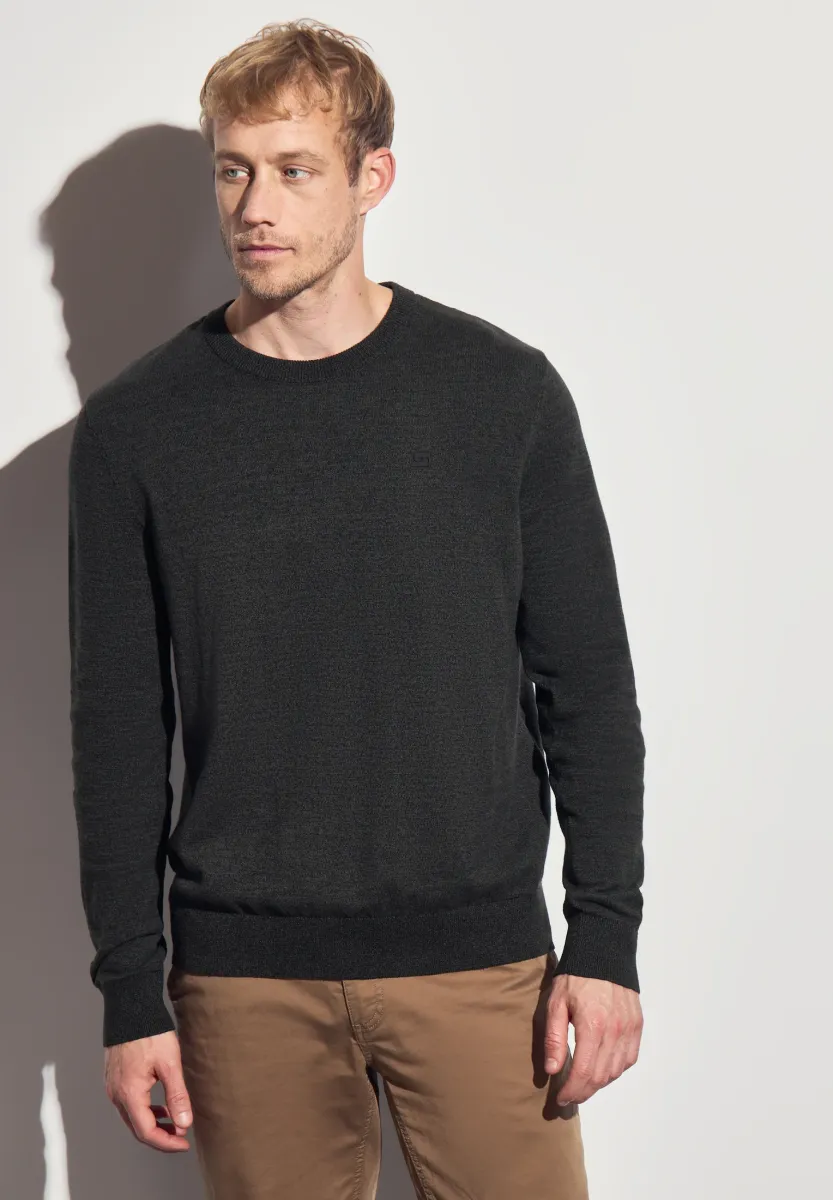 BASIC - Strickpullover - grau