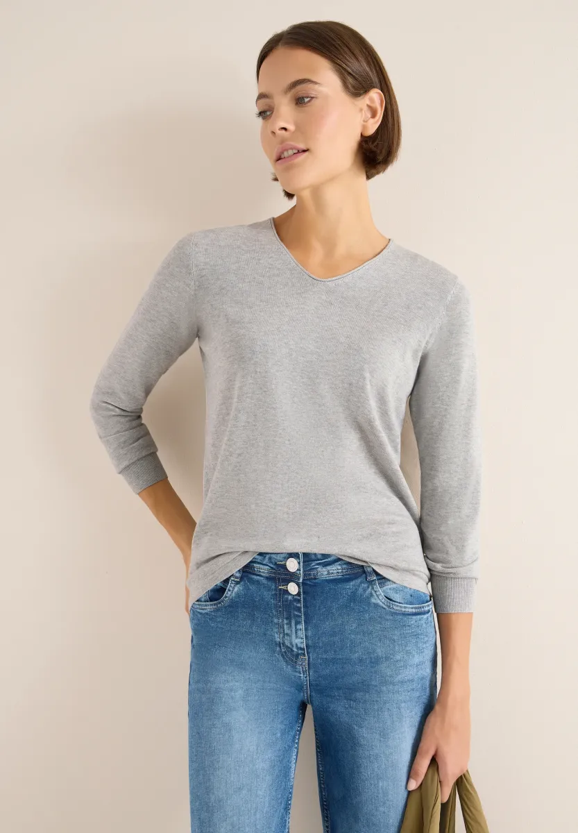 BASIC - Strickpullover - grau