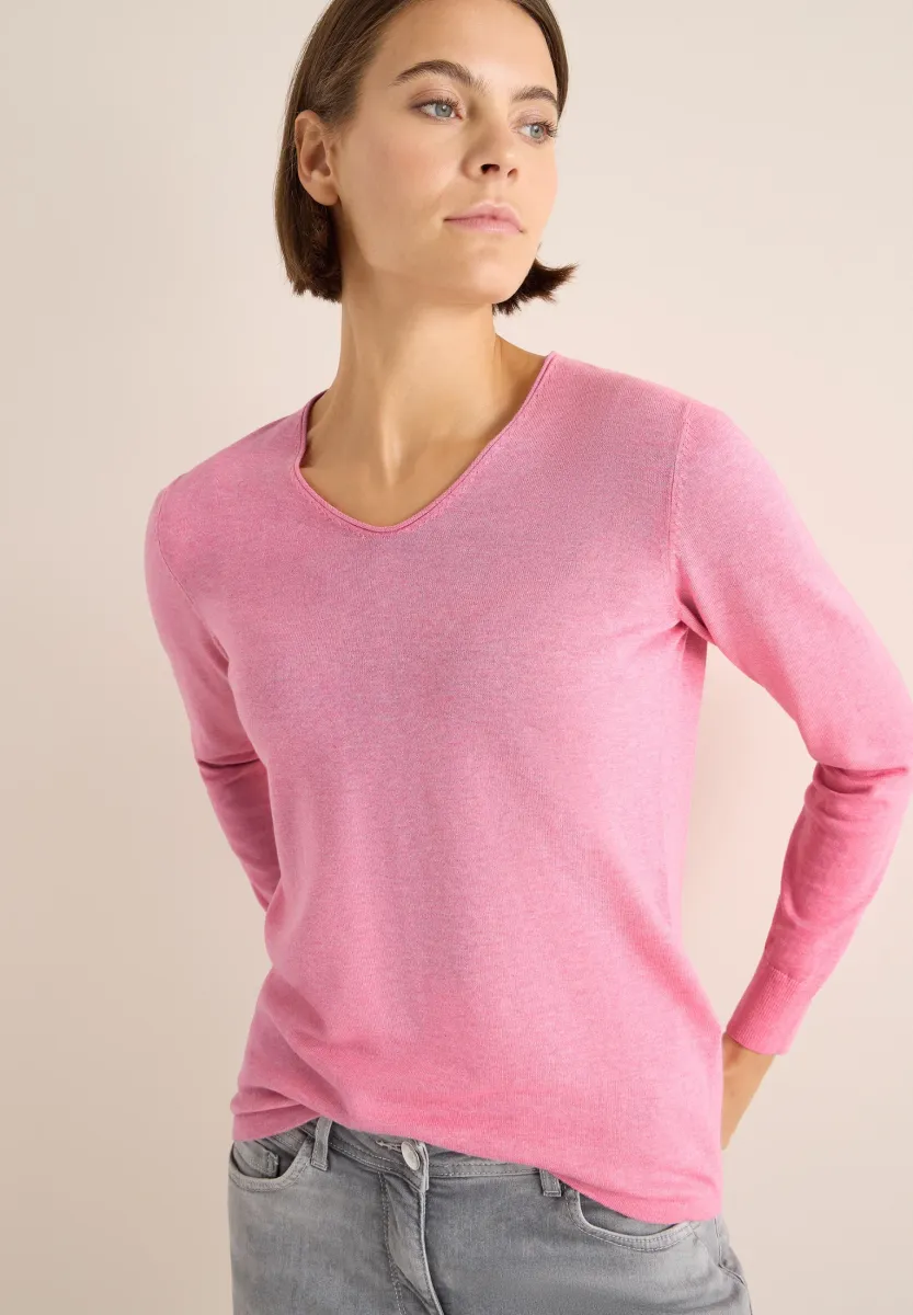 BASIC - Strickpullover - rosa