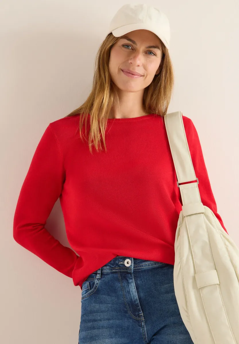 BASIC - Strickpullover - rot
