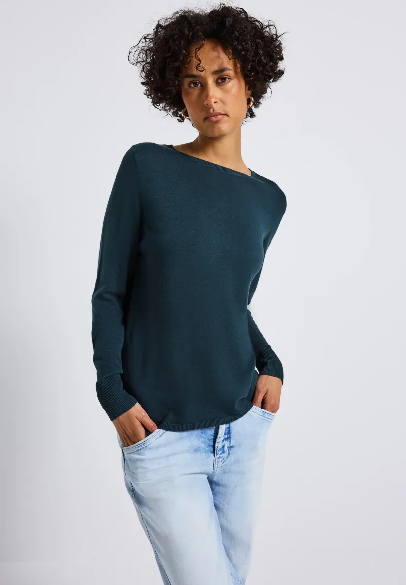 BASIC - Strickpullover - türkis