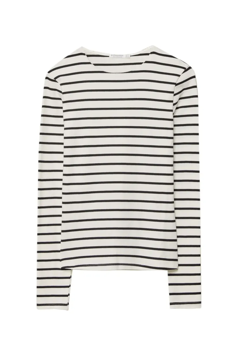 BASIC STRIPED  - Langarmshirt - white