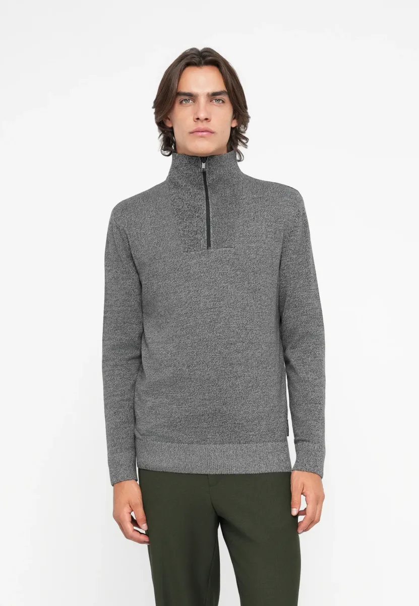 BASIC TROYER - Strickpullover - dark grey