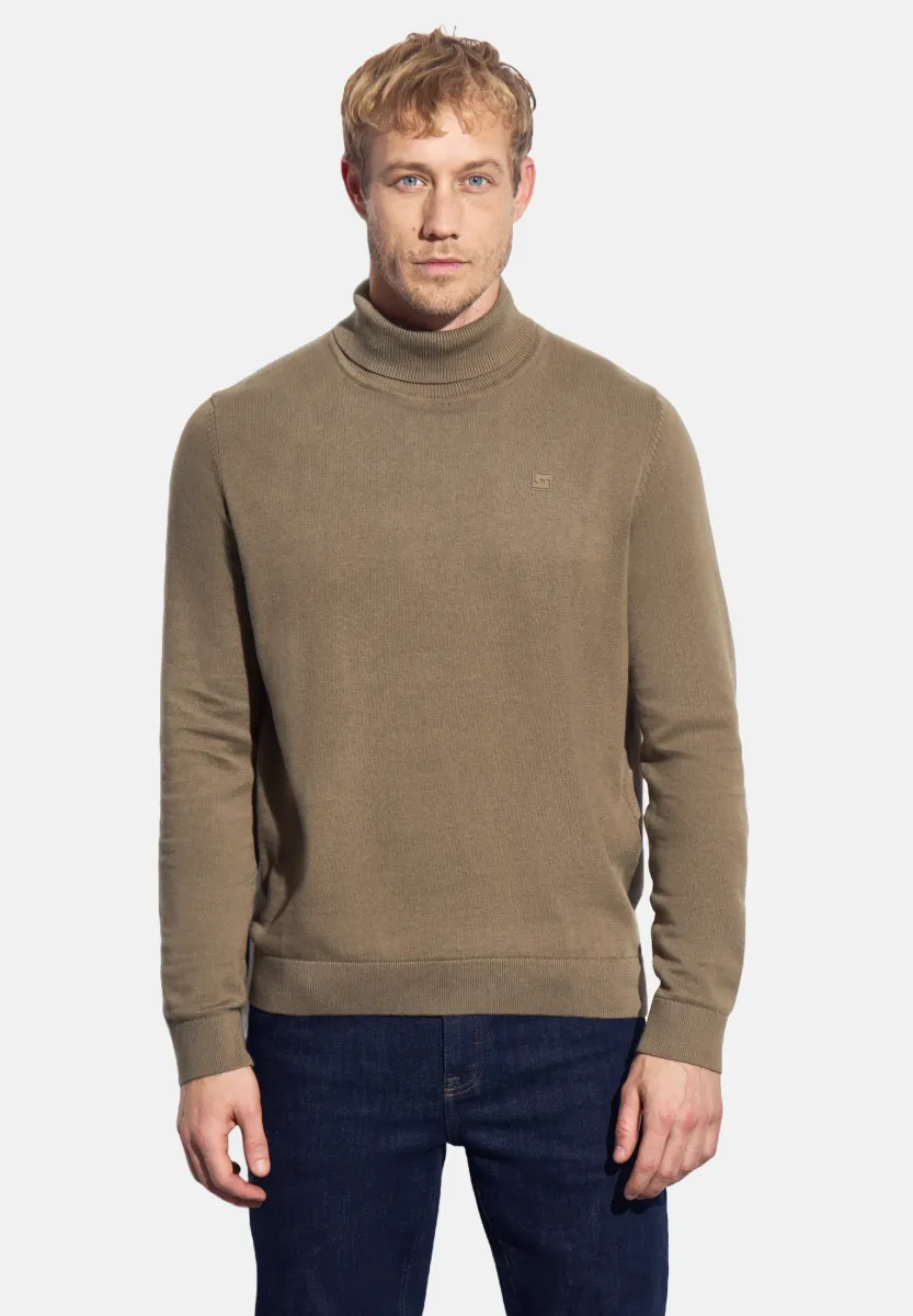 BASIC TURTLENECK - Strickpullover - braun