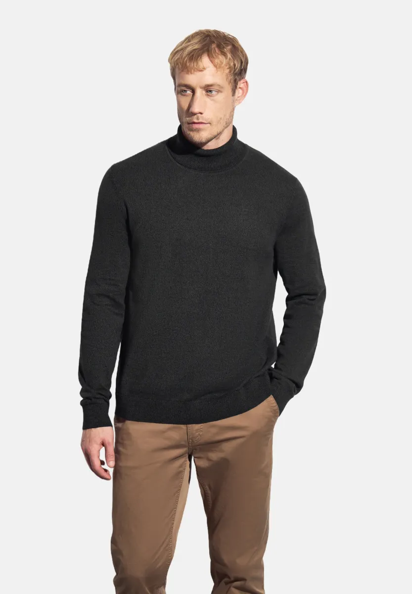 BASIC TURTLENECK - Strickpullover - grau
