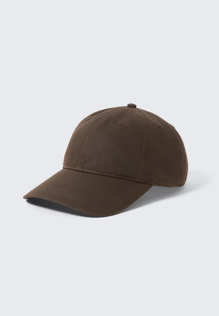BASIC WAXED - Cap - dark brown