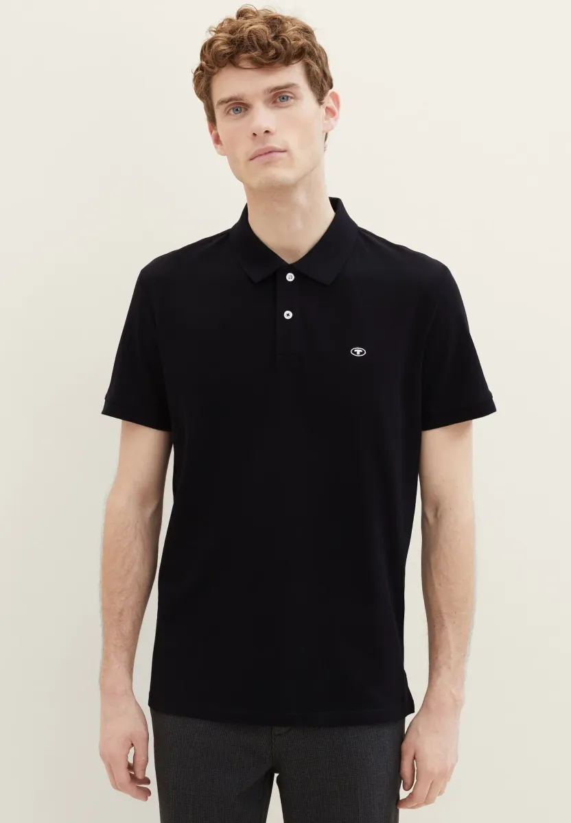 BASIC WITH CONTRAST - Poloshirt - black