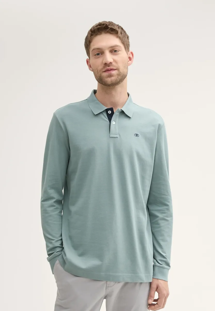 BASIC WITH CONTRAST - Poloshirt - grey mint