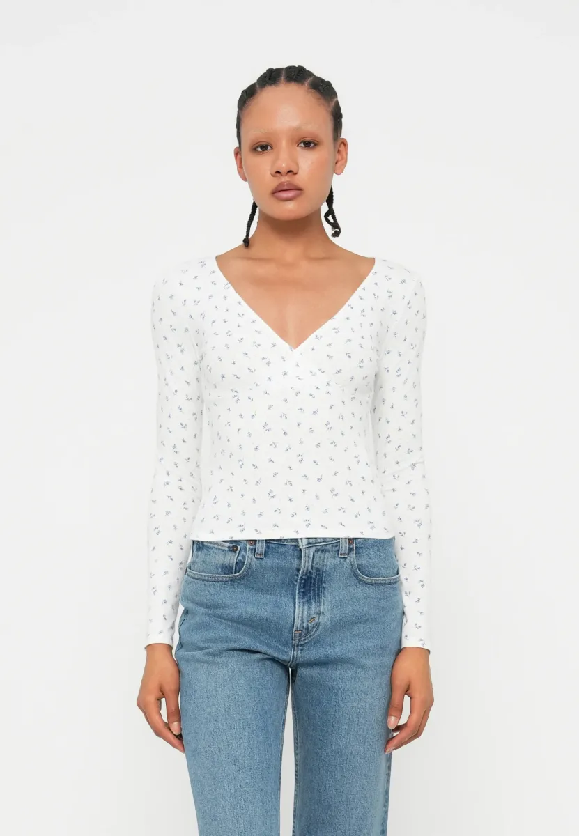 BASIC WRAP - Langarmshirt - white