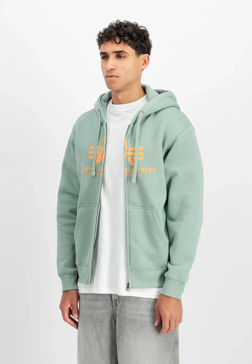 BASIC ZIP - Sweatjacke - frost green