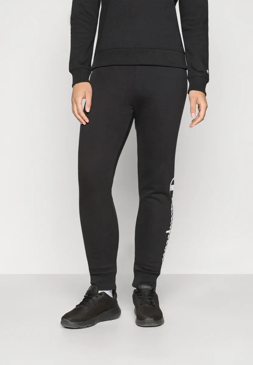 BASICS CUFF PANTS LARGE LOGO - Jogginghose - black