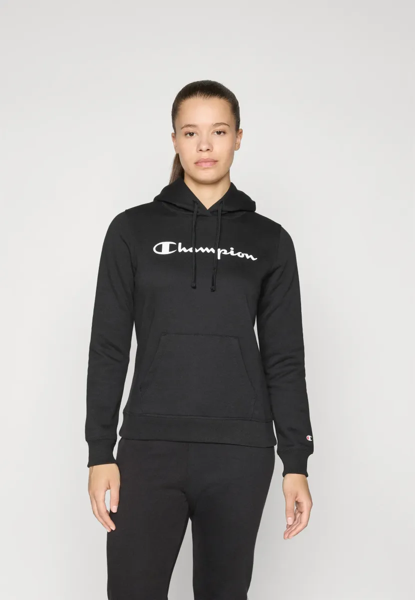BASICS HOODIE LARGE LOGO  - Kapuzenpullover - black
