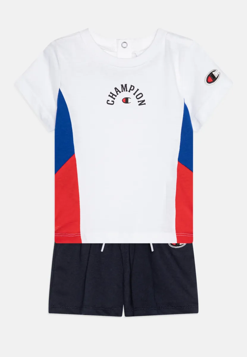 BASKETBALL INSPIRED TODDLER SET - T-Shirt print - white/new navy