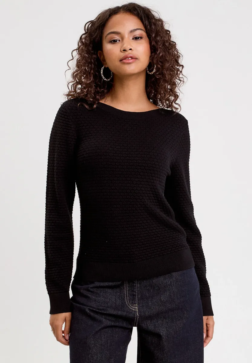 BATEAU-AUSSCHNITT - Strickpullover - noir