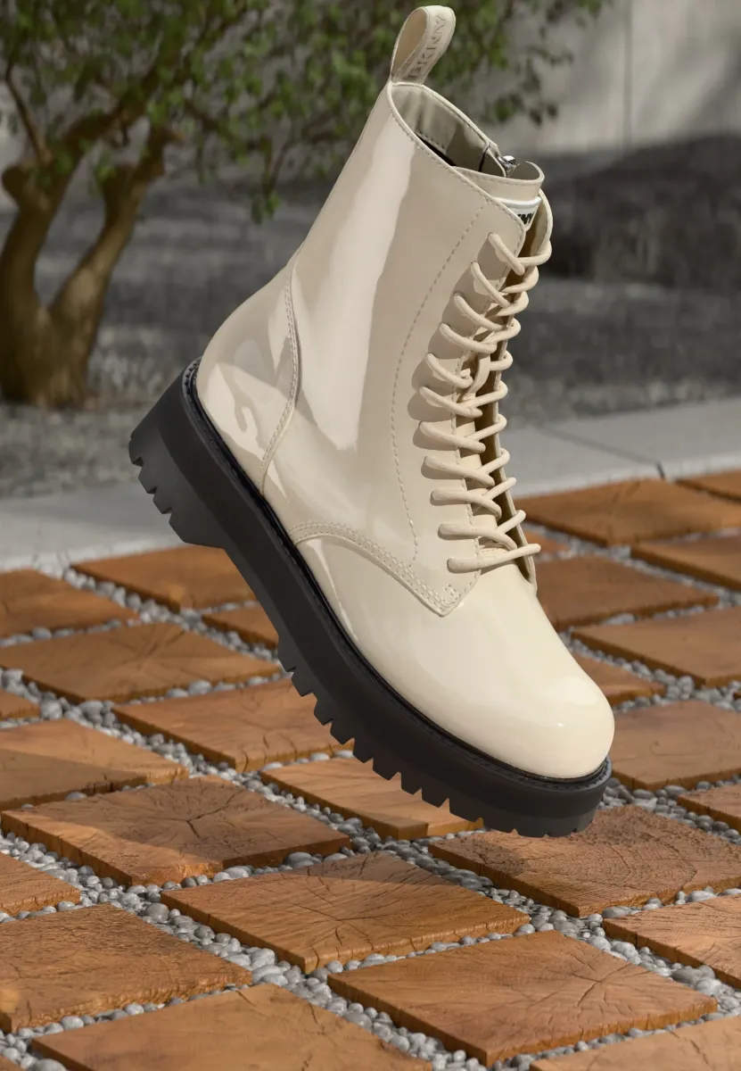 BATU LACE UP BOOT - Plateaustiefelette - coconut