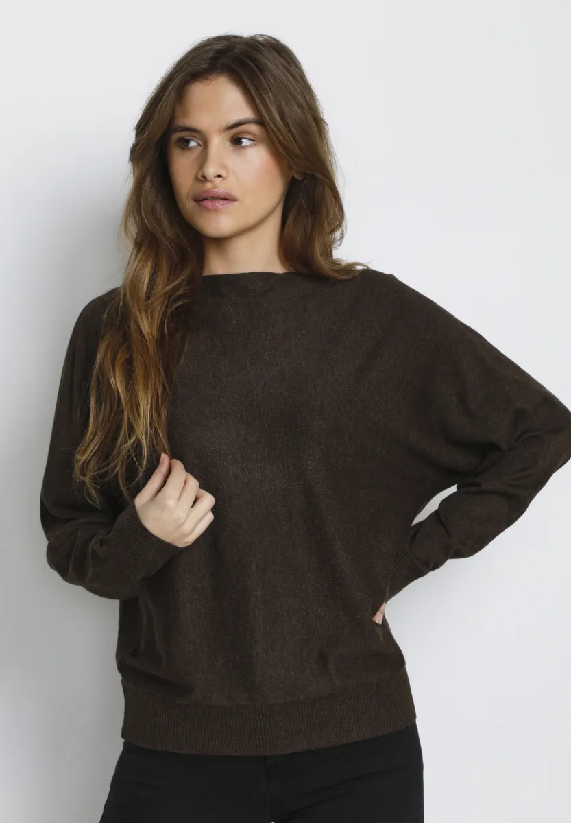 BATWING - Strickpullover - demitasse melange