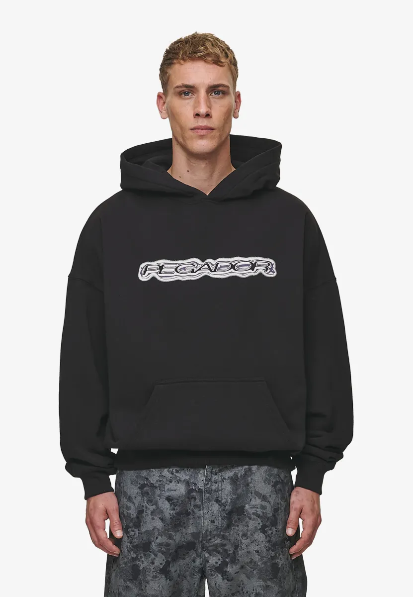 BAXTER BOXY - Kapuzenpullover - washed black