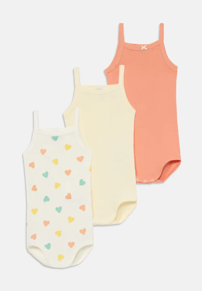 BÉBÉ BODIES A BRETELLES 3 PACK - Body - abricot/pamplemousse/marshmallow