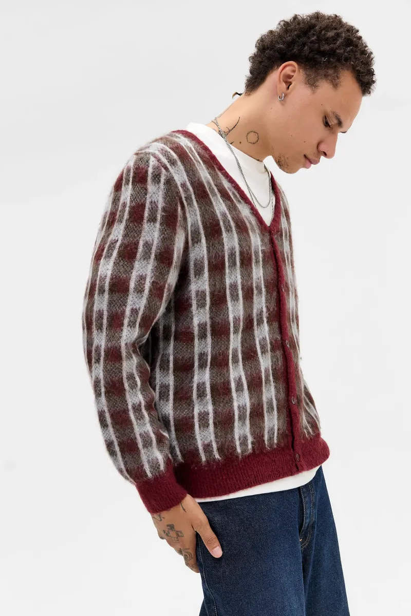 BDG CHECK - Strickjacke - red