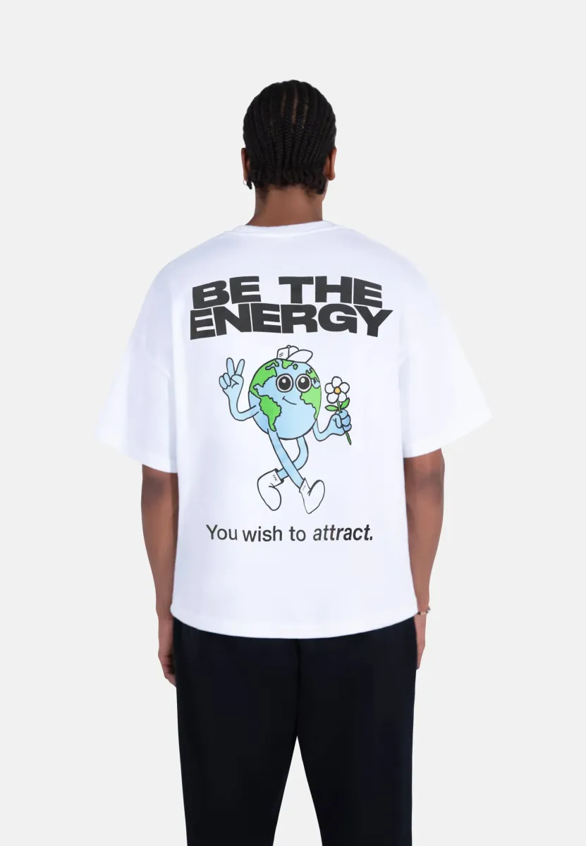 BE THE ENERGY UNISEX - T-Shirt print - white