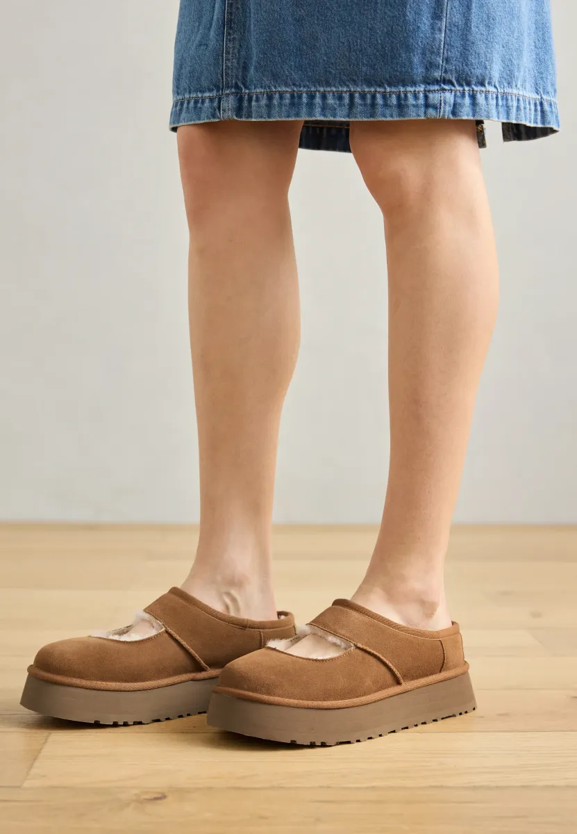 BEA MARY JANE - Pantolette flach - camel