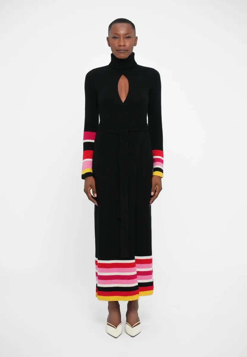 BEA SWEATER DRESS - Strickkleid - black combo