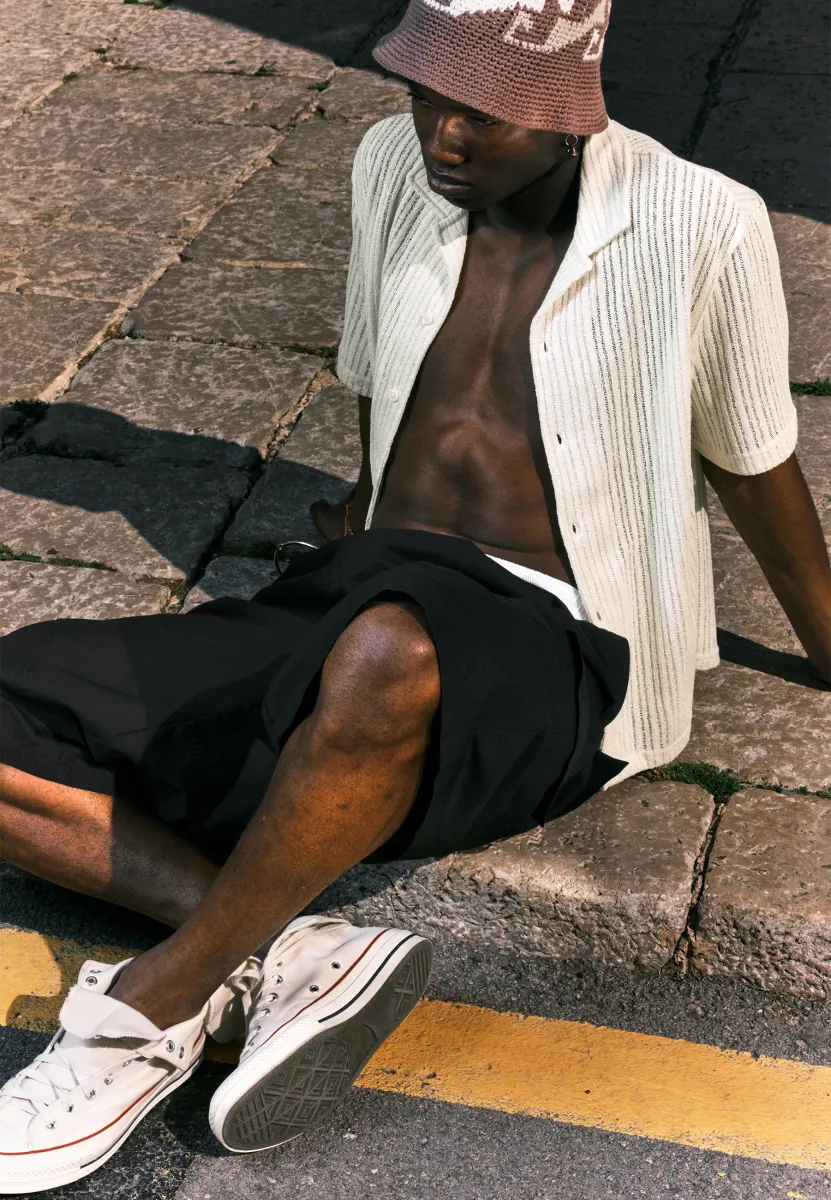 BEACH RESORT SHORT SLEEVE - Hemd - dusty white