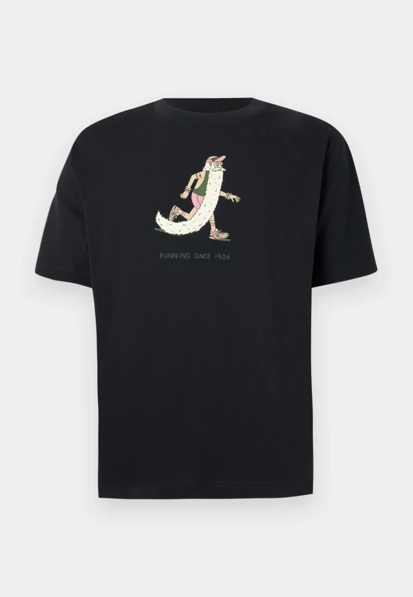 BEARDED RUNNER UNISEX - T-Shirt print - black