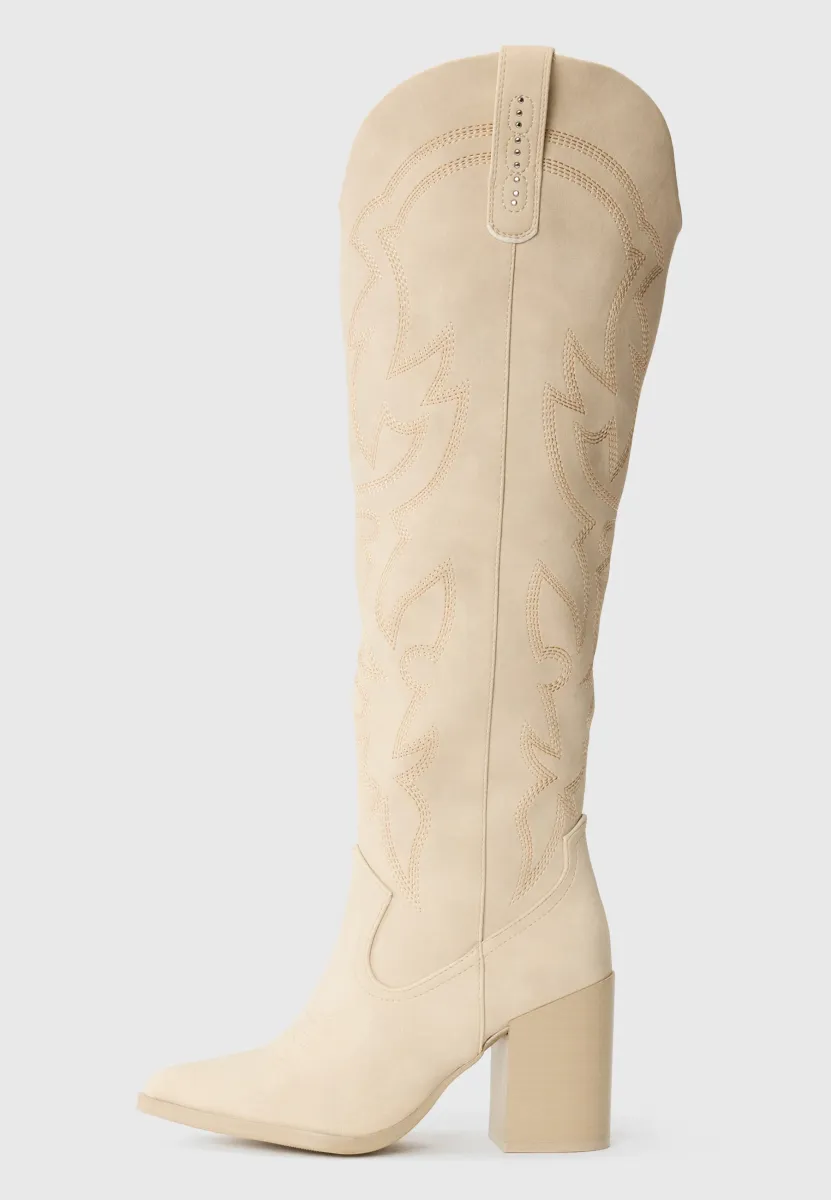 BEAUU - Cowboy-/Bikerboot - bone