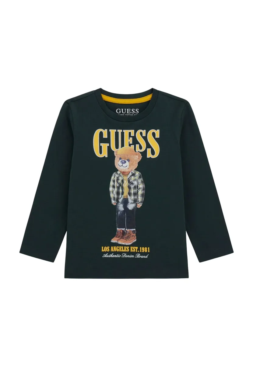 BEDRUCKTES  - Langarmshirt - dunkelgrün