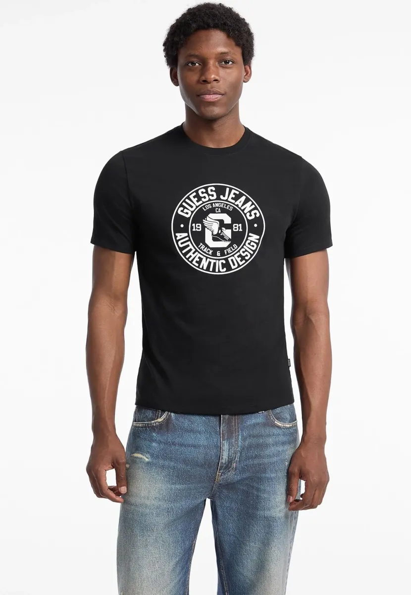 BEDRUCKTES REGULAR FIT - T-Shirt print - schwarz