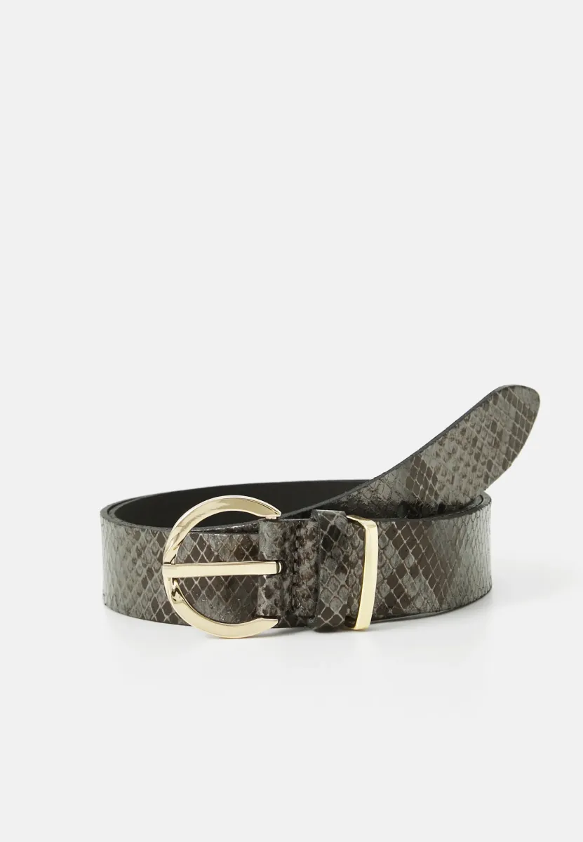 BELT - Gürtel - dark brown/gun metal