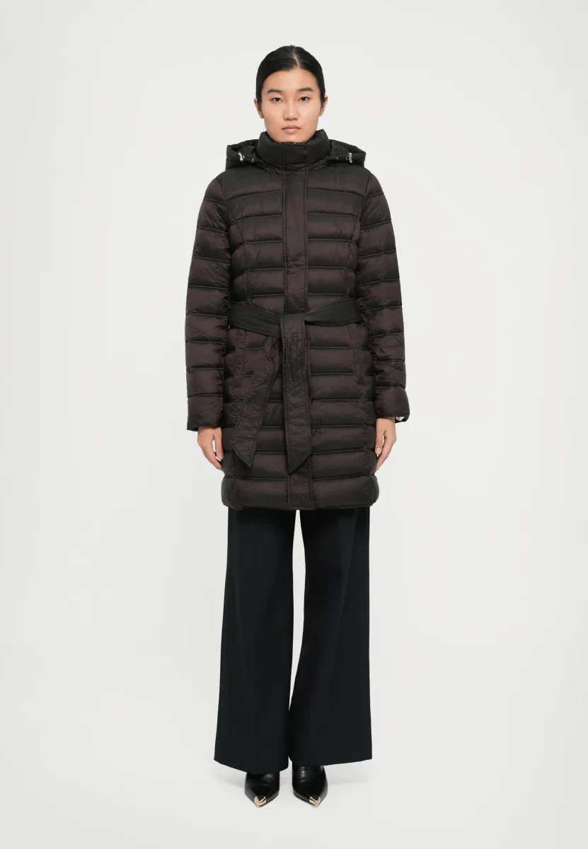 BELTED LONGLINE PACKABLE - Wintermantel - chocolate