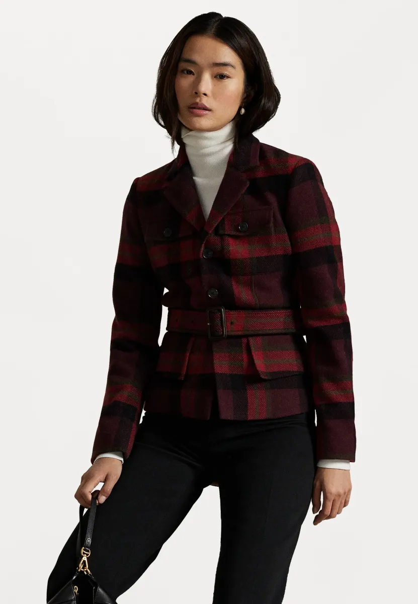 BELTED TWEED JACKET - Blazer - red multi