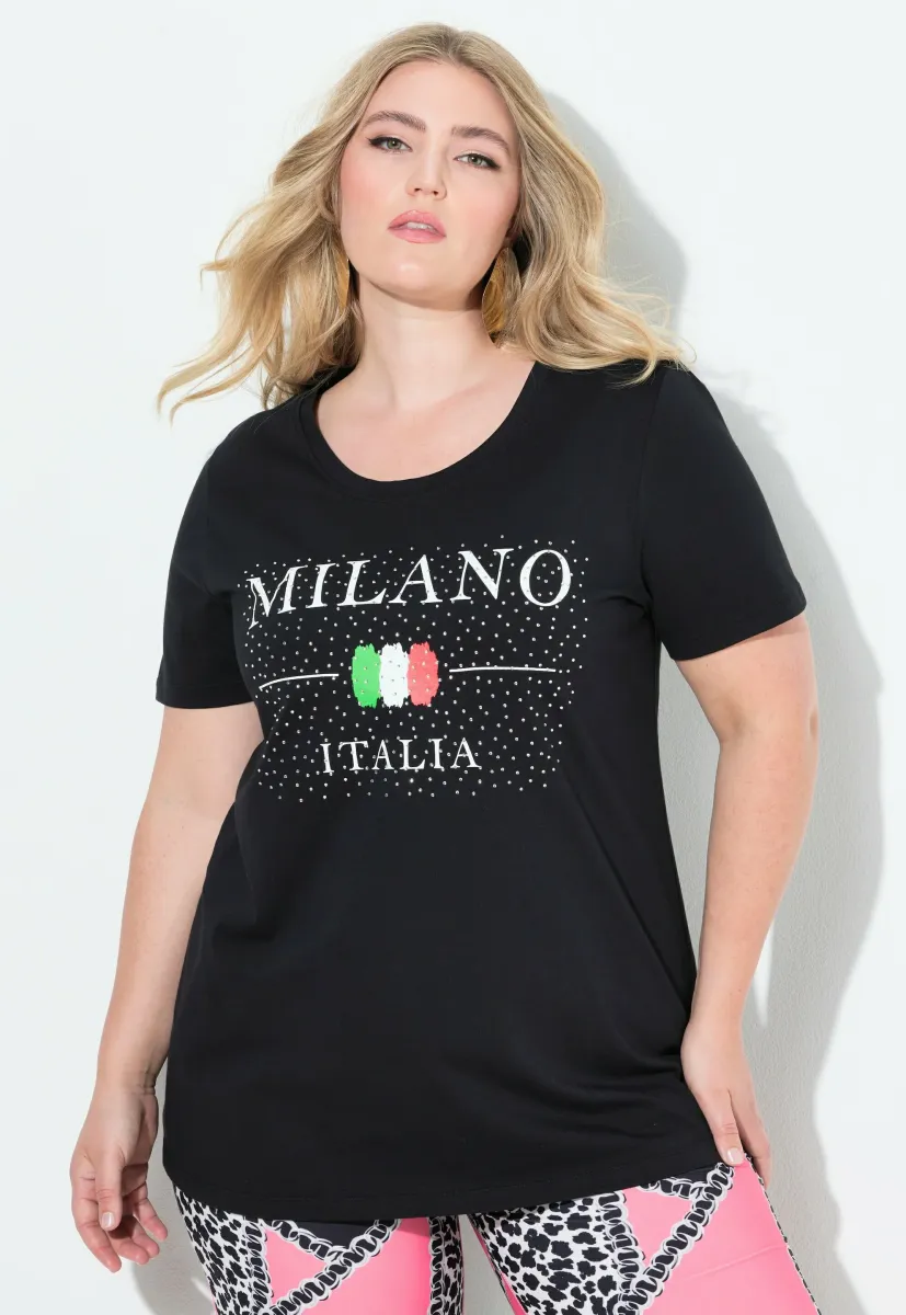 BEQUEME PASSFORM STATEMENT-MOTIV - T-Shirt print - black