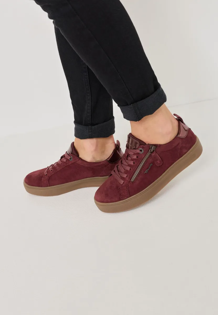 BEQUEME SNEAKER MIT T-FLOW EFFECT - Sneaker low - merlot suede