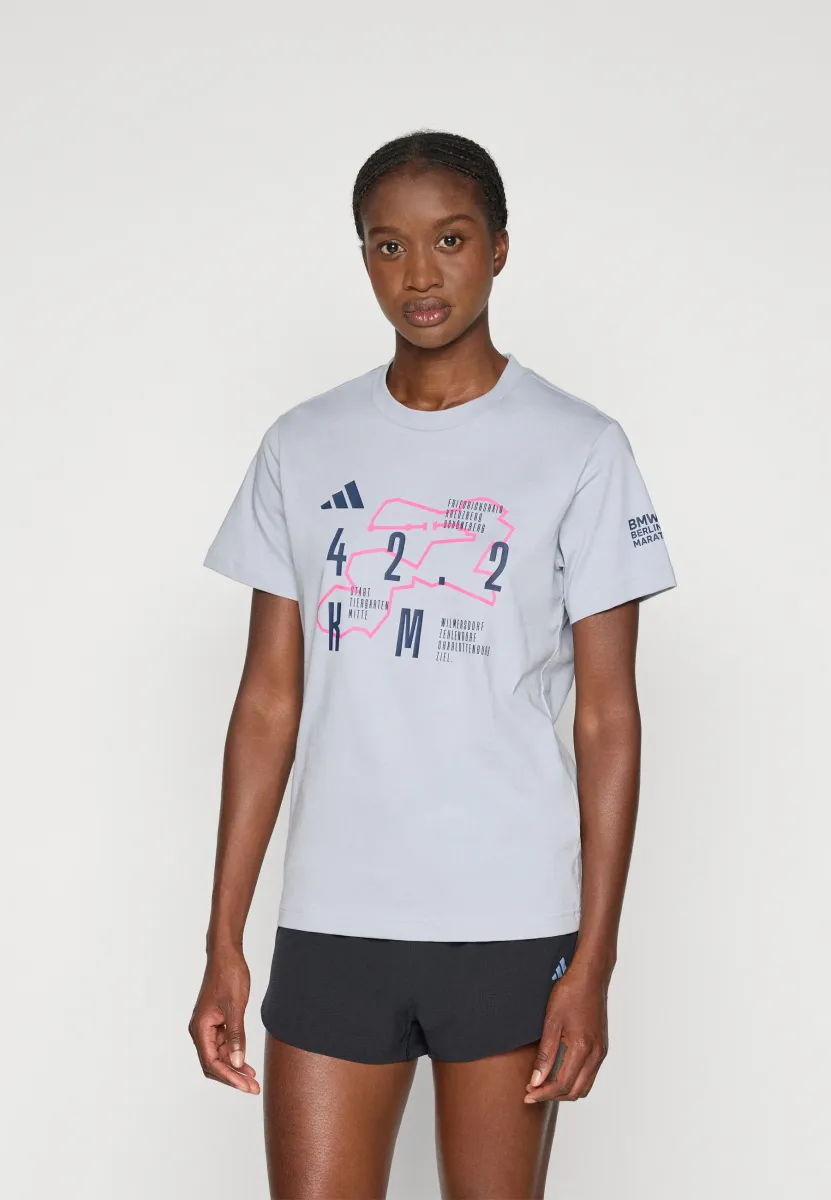 BER25 MAP TEE - T-Shirt print - halo silver-coloured