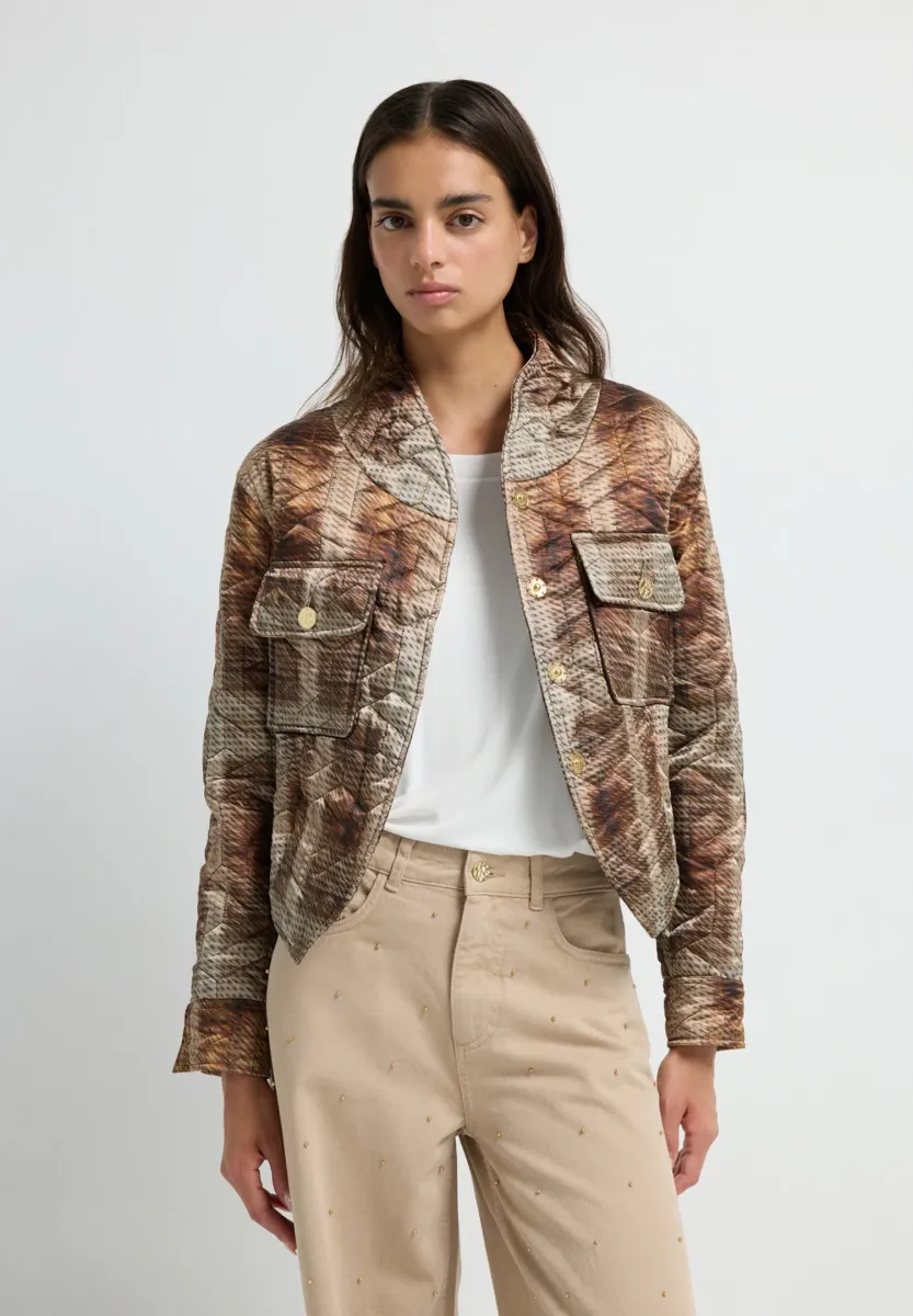 Übergangsjacke - printed brown