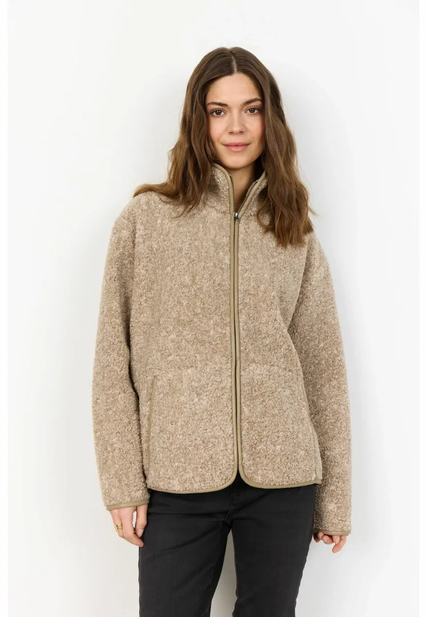 BESSIE  - Fleecejacke - camel melange