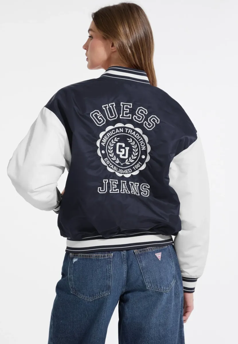 BESTICKTE COLLEGE - Bomberjacke - blau