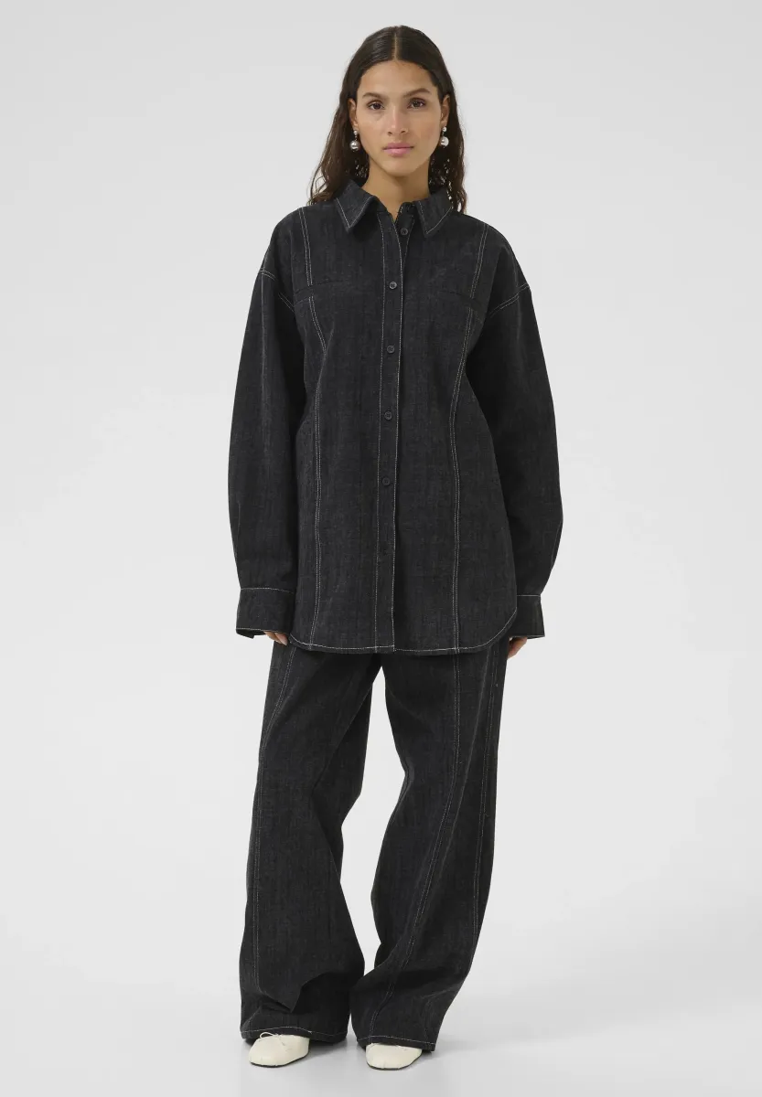 BEVERLY - Jeansjacke - dark grey denim