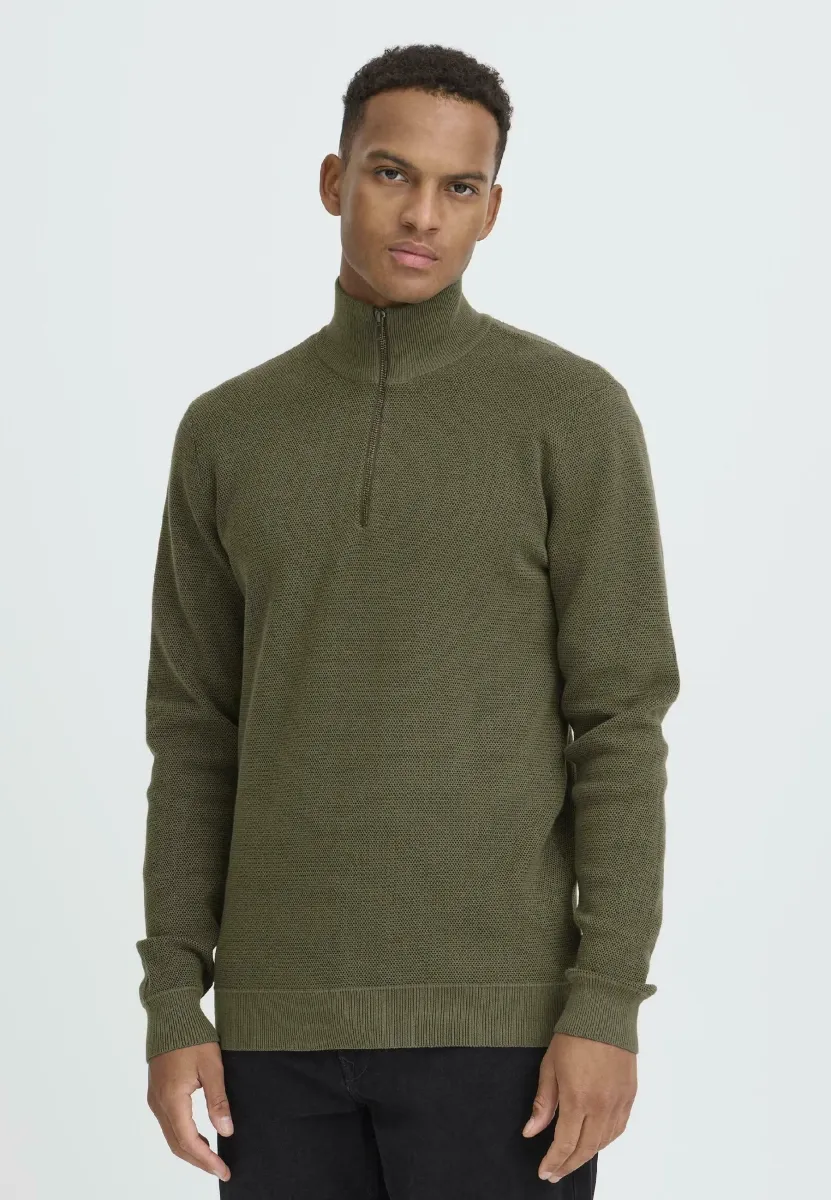 BHBAAL HALF ZIPP - Strickpullover - olive night