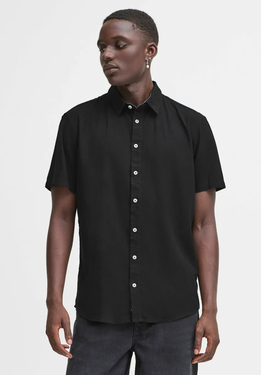 BHBOBBY LINEN MIX - Hemd - black