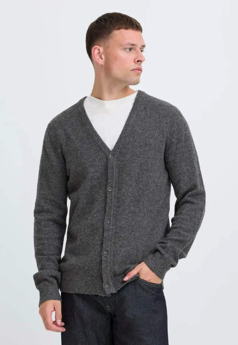 BHBRANKO - Strickjacke - iron gate melange