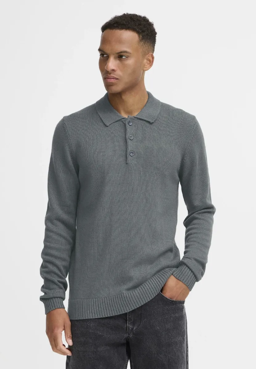 BHDENO  POLO - Strickpullover - iron gate